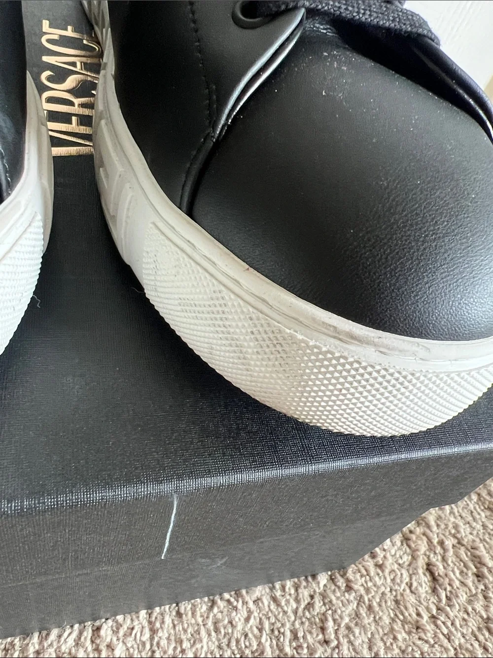 Greca Leather Sneakers